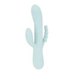 Good Vibes Only - Triple Stimulation Vibe - Soft Silicone - Blauw