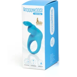 Happy Rabbit – Rabbit Cockring – Oplaadbaar Vibrerend – Blauw