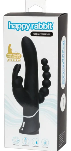 Happy Rabbit – Triple Curve Rabbit Vibrator – Zwart