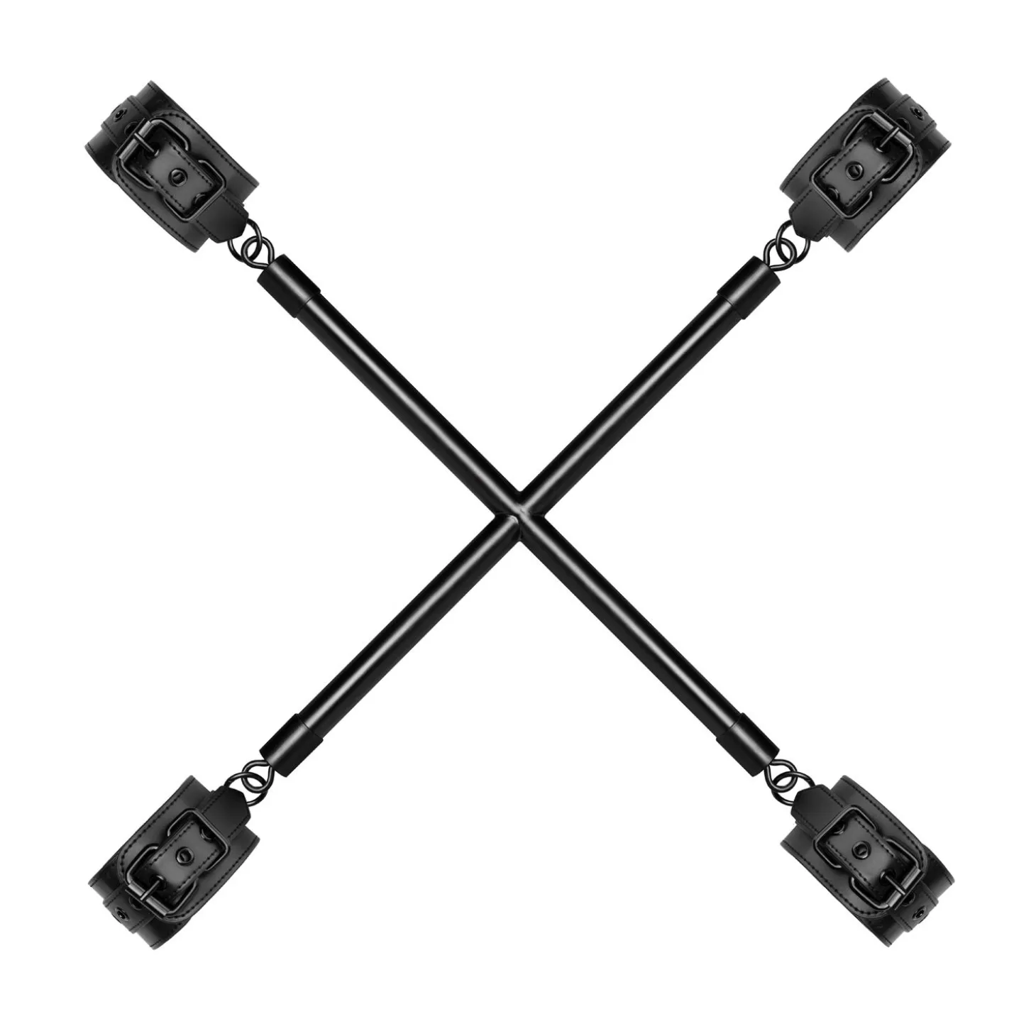 Hog Tie Cross Stang Met Boeien - Zwart