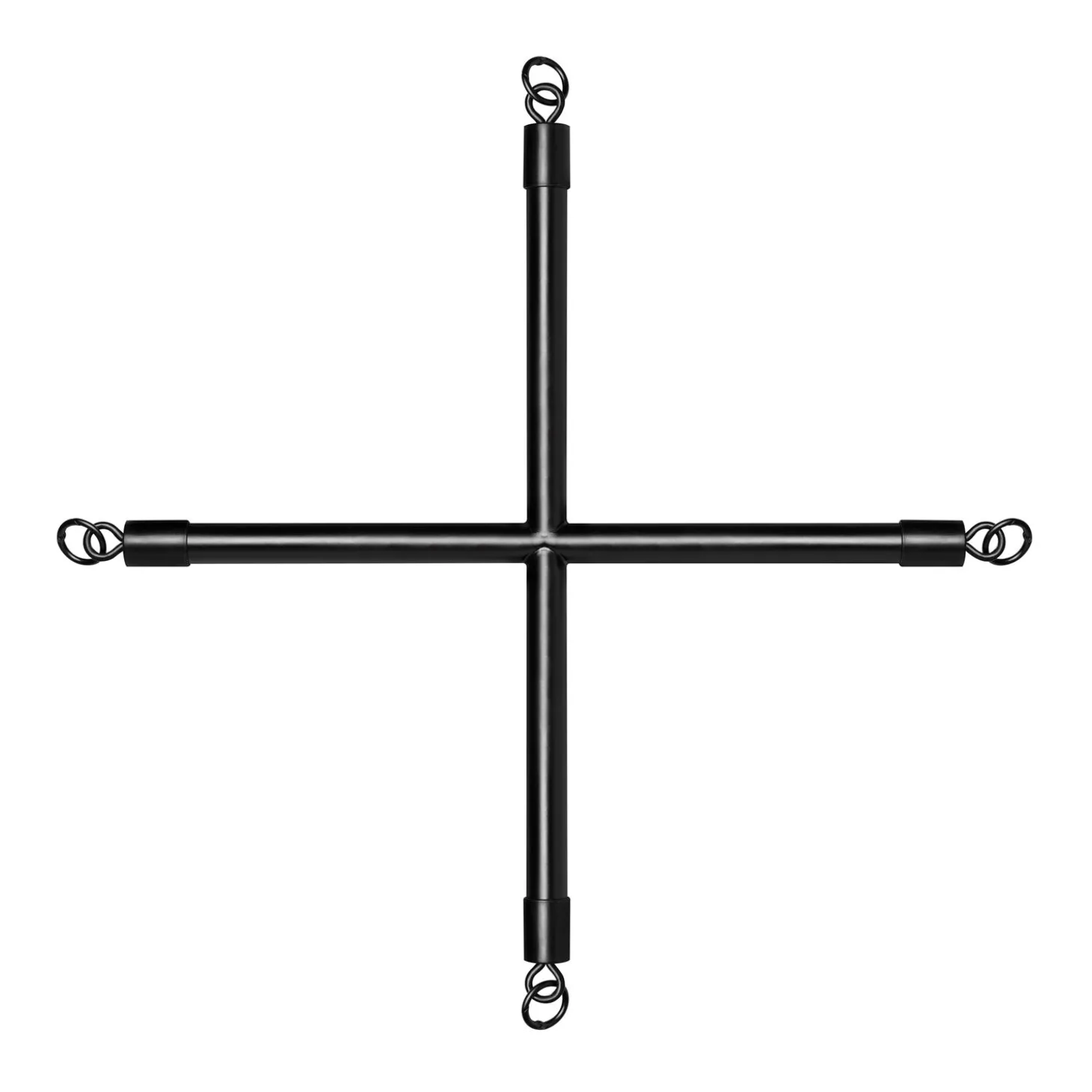 Hog Tie Cross Stang Met Boeien - Zwart