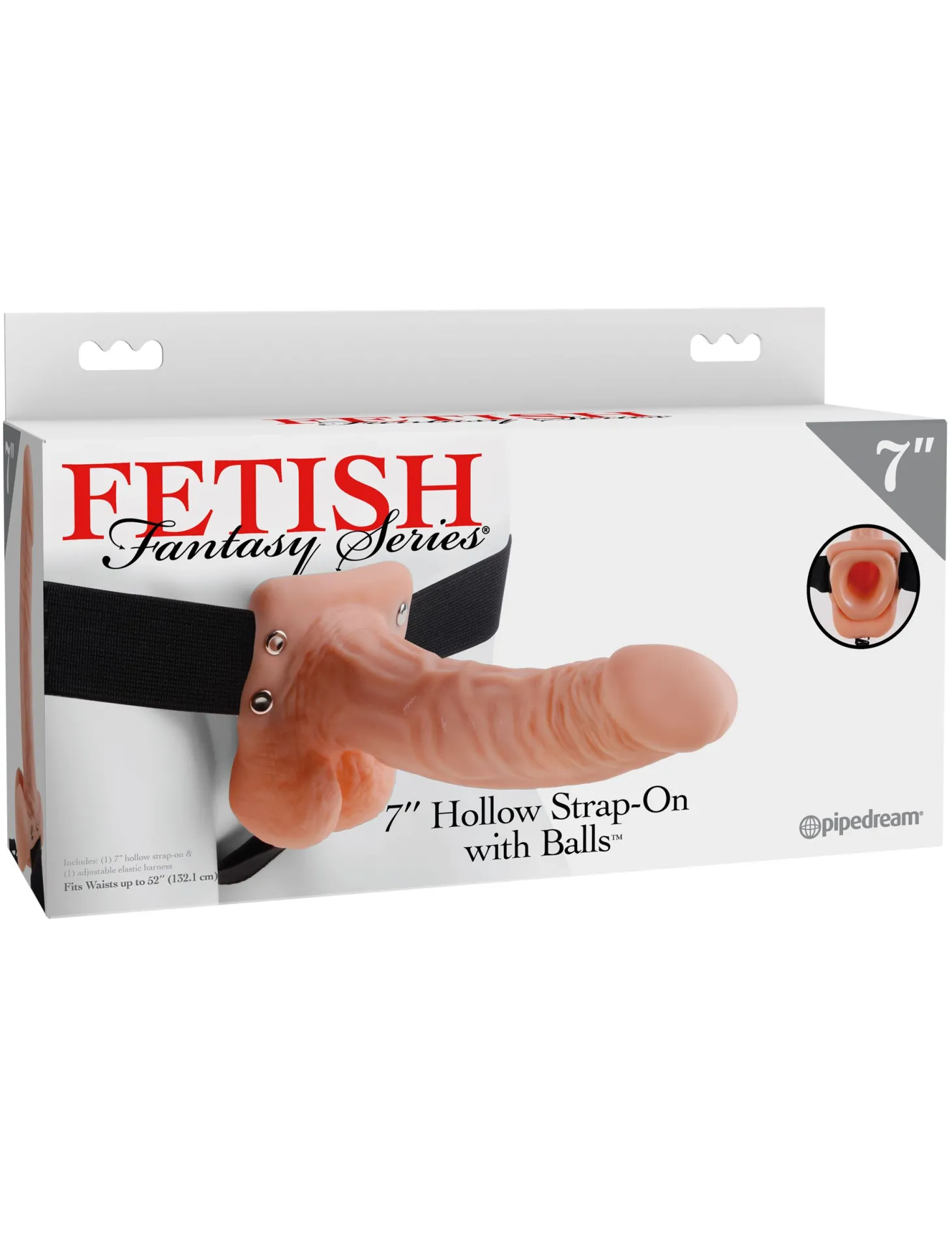 7" Holle Strap-On Met Ballen