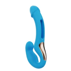 HoneyPlayBox - Harmony Duo App-bestuurde Strapless Strap-on - Blauw