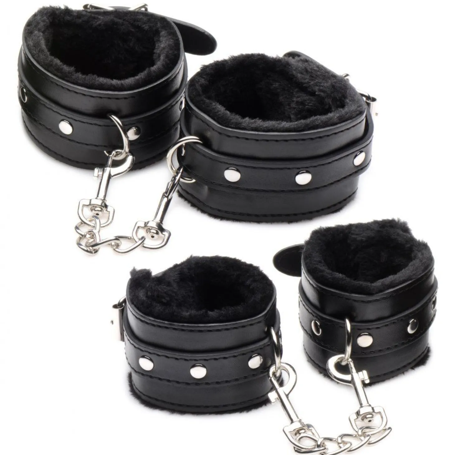 Hook Up 10-delige Pluche Bondage Set - Zwart
