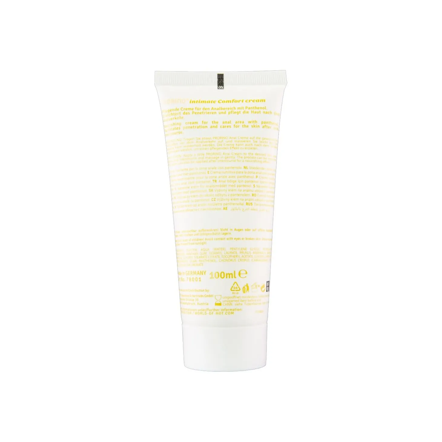 HOT - PRORINO Sensitive Anal Comfort Cream - 100 ml