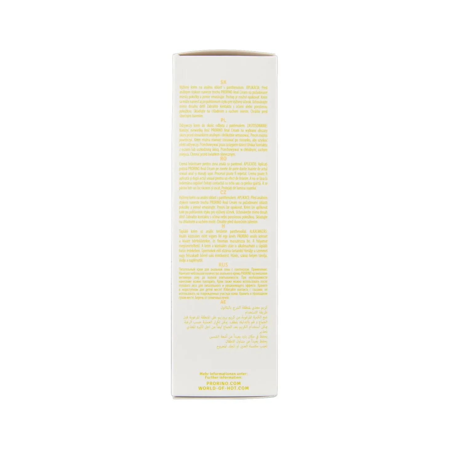 HOT - PRORINO Sensitive Anal Comfort Cream - 100 ml