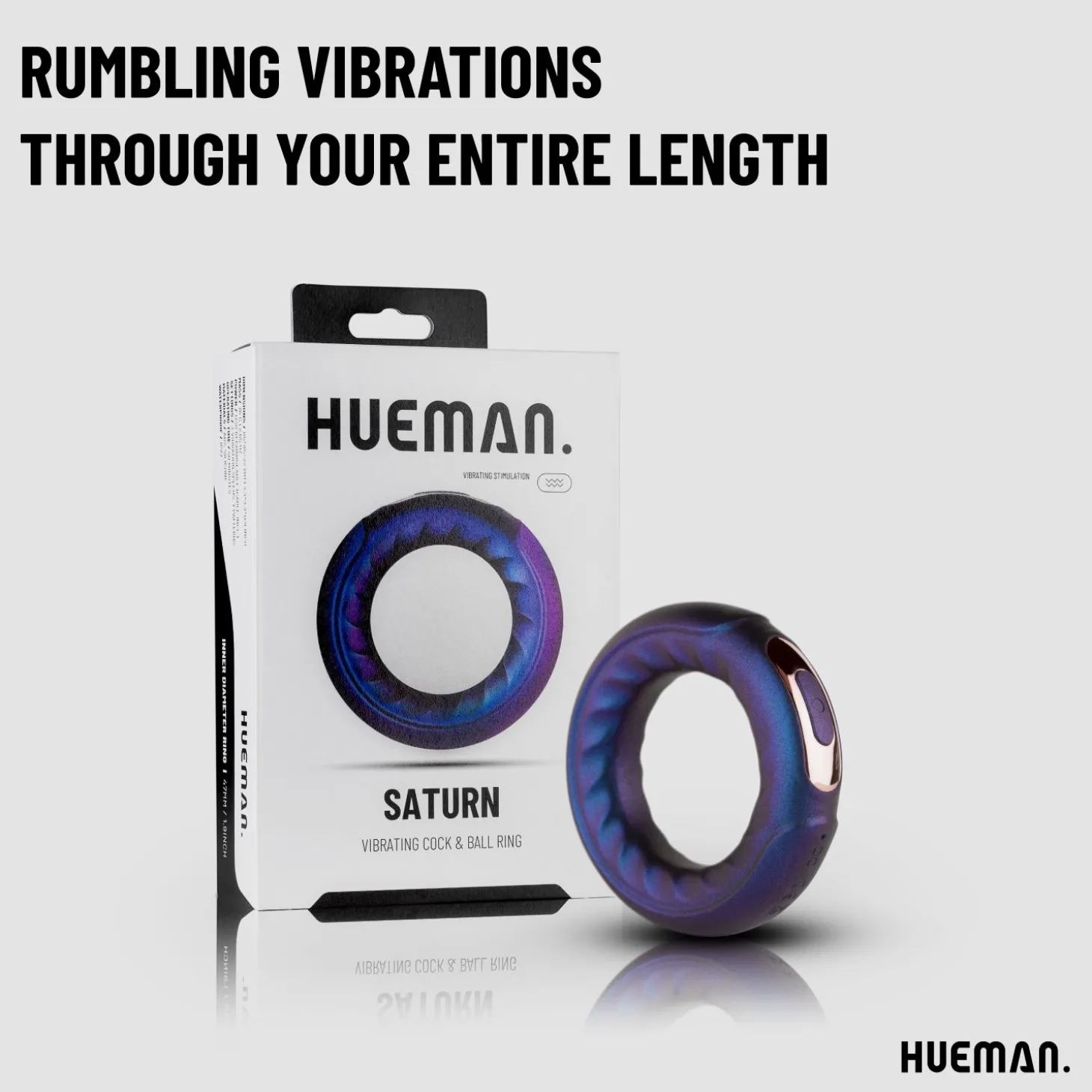 Hueman - Saturn Vibrerende Cock/Ball Ring
