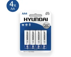 Hyundai - Super Alkaline AA-Batterijen - 4 Stuks
