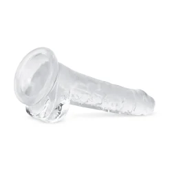 Jelly Dildo met ballen - 17 cm