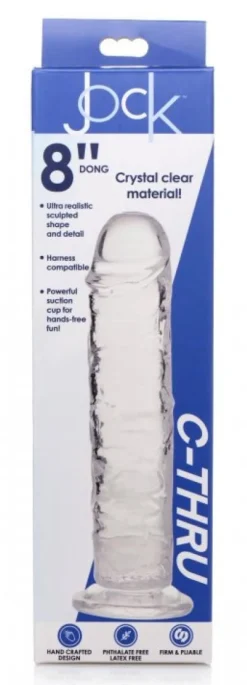Jock C-Thru Transparante Dildo - 21 cm.