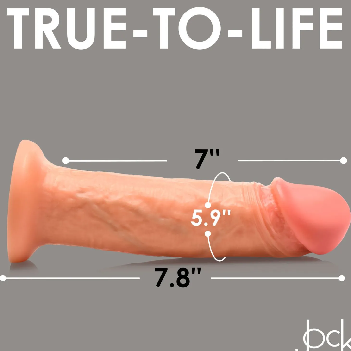 JOCK - Real Skin Vibrerend Dildo - 20 cm & Lichtkleurig