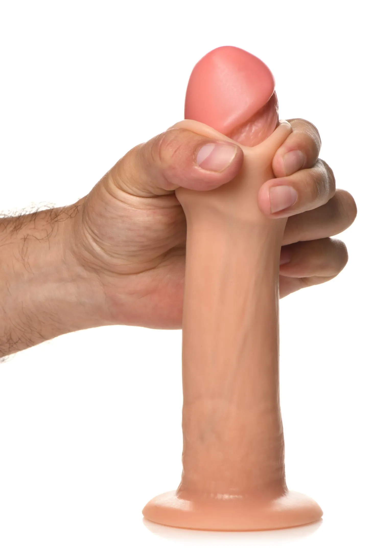 JOCK - Real Skin Vibrerend Dildo - 20 cm & Lichtkleurig