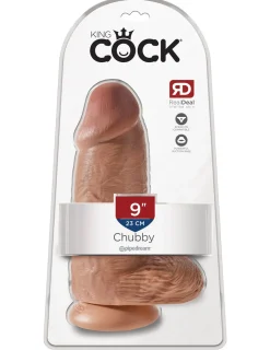 King Cock Chubby Realistische Dildo Met Balzak - 18 cm