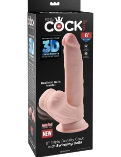 King Cock Plus Realistische Dildo Met Bewegende Balzak - 24 cm