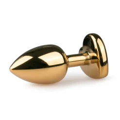 Kleine buttplug met hart - Goud/Roze