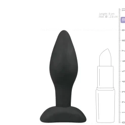 Kleine zwarte siliconen buttplug