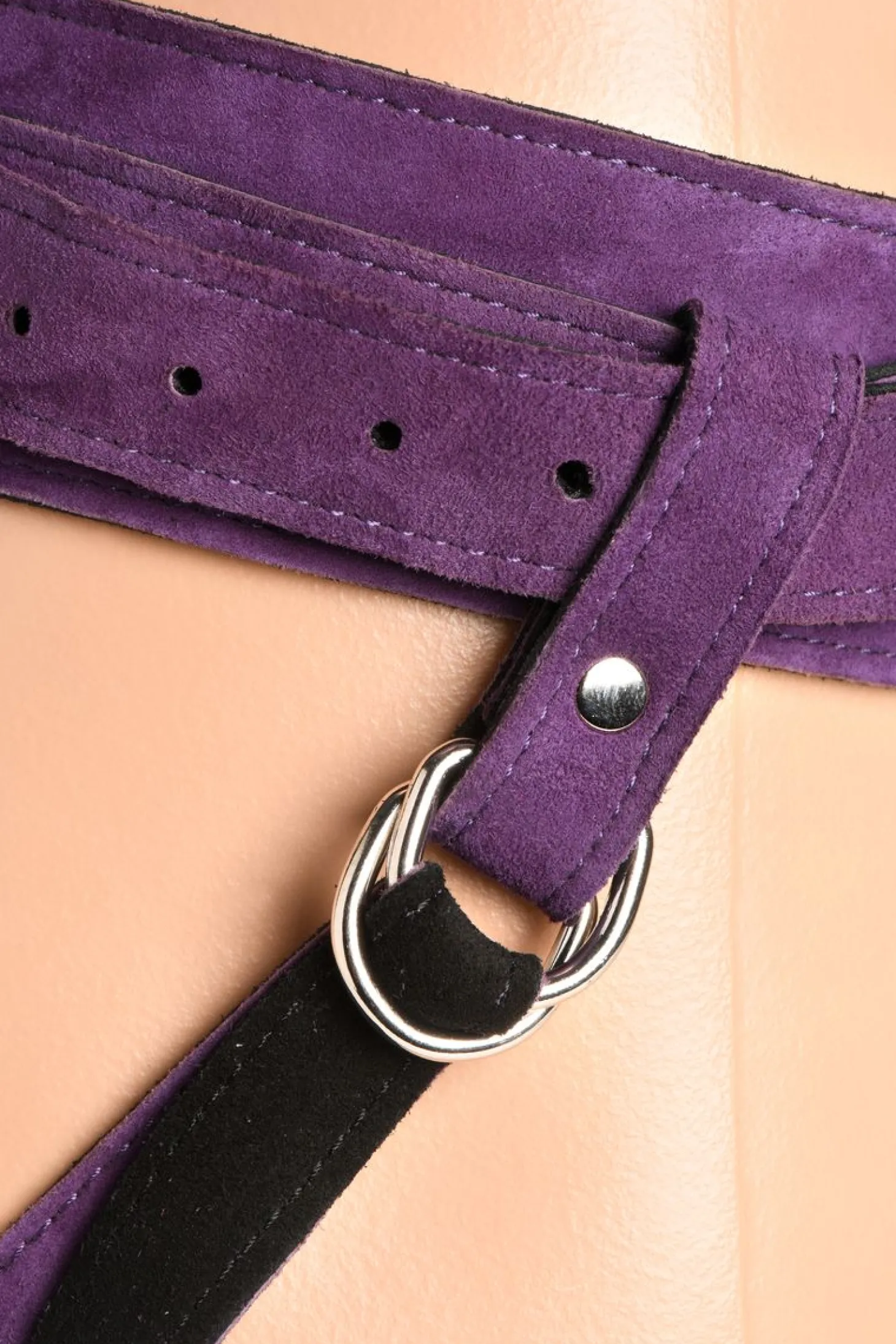 Korset Deluxe Leren Strap On - Paars