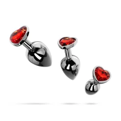 Kristal Buttplug Set - Zilver