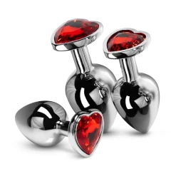 Kristal Buttplug Set - Zilver