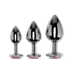 Kristal Buttplug Set - Zilver