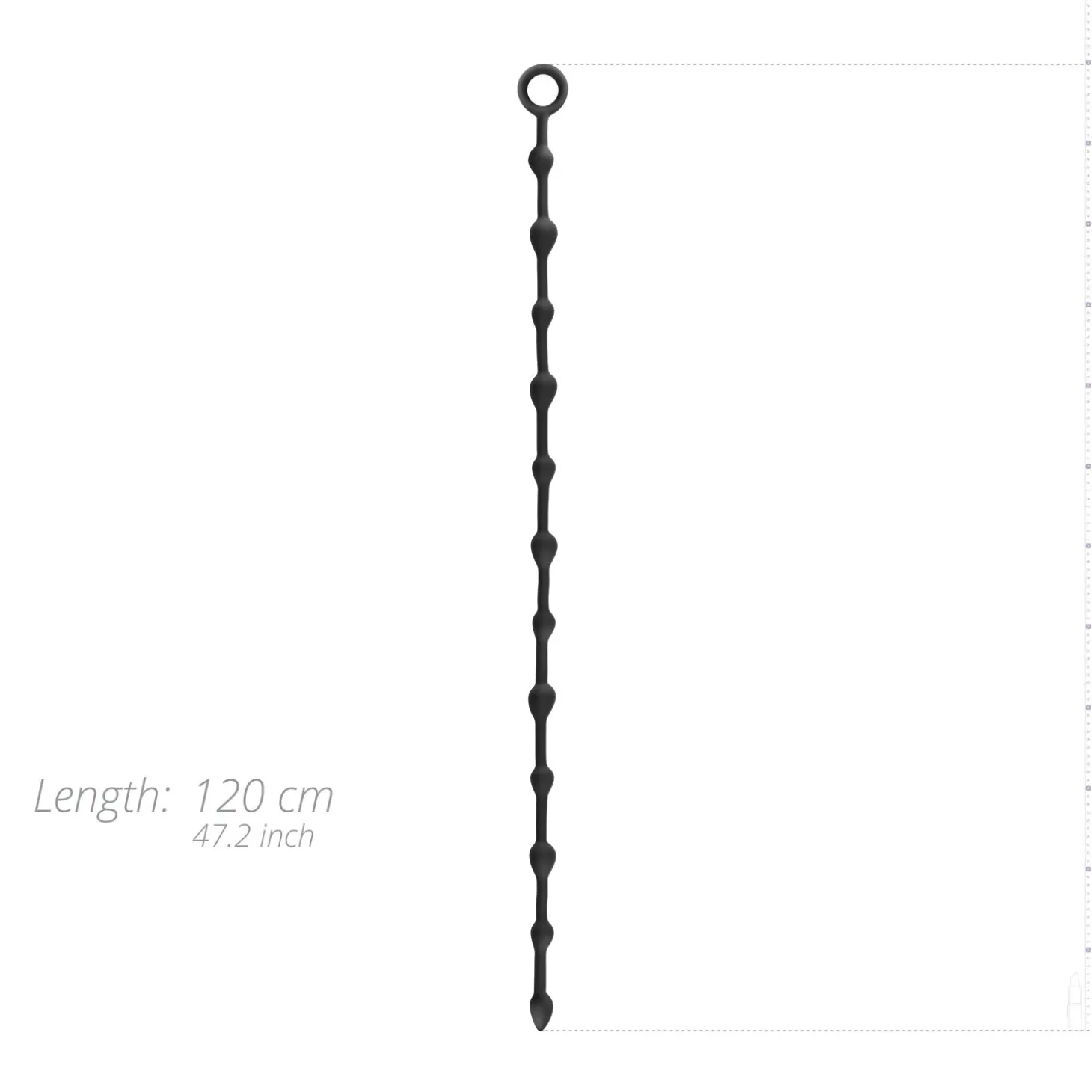 Lange Anaalketting 105 cm - Zwart
