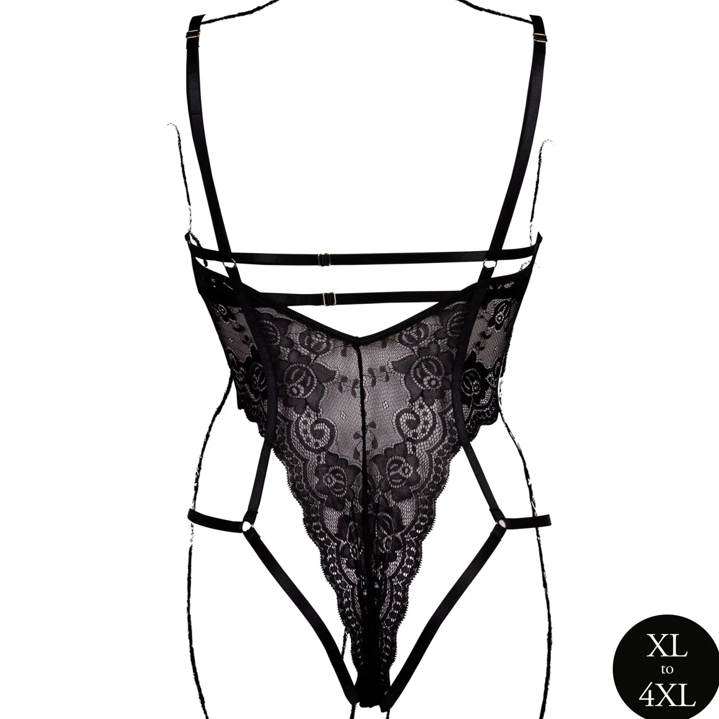 Le Désir – Open Cup Bodysuit met Beugel - Zwart