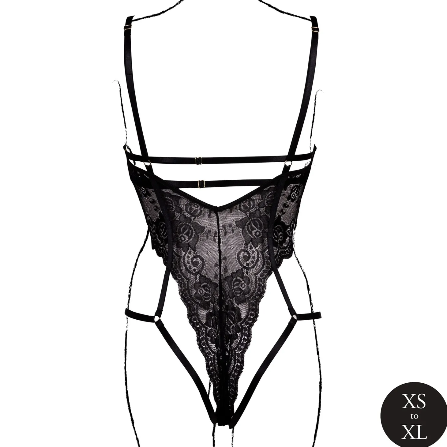 Le Désir – Open Cup Bodysuit met Beugel - Zwart