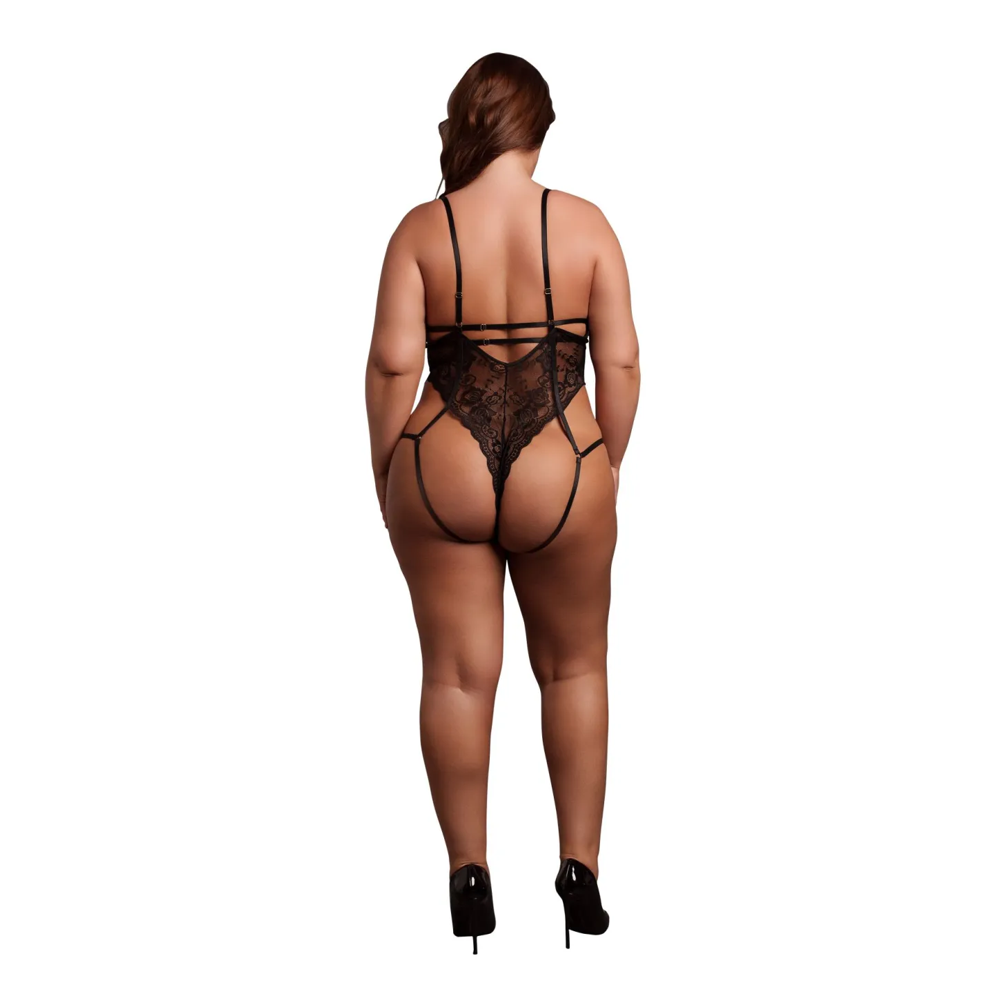 Le Désir – Open Cup Bodysuit met Beugel - Zwart