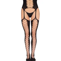 Leg Avenue - Jarretel Stockings - Zwart