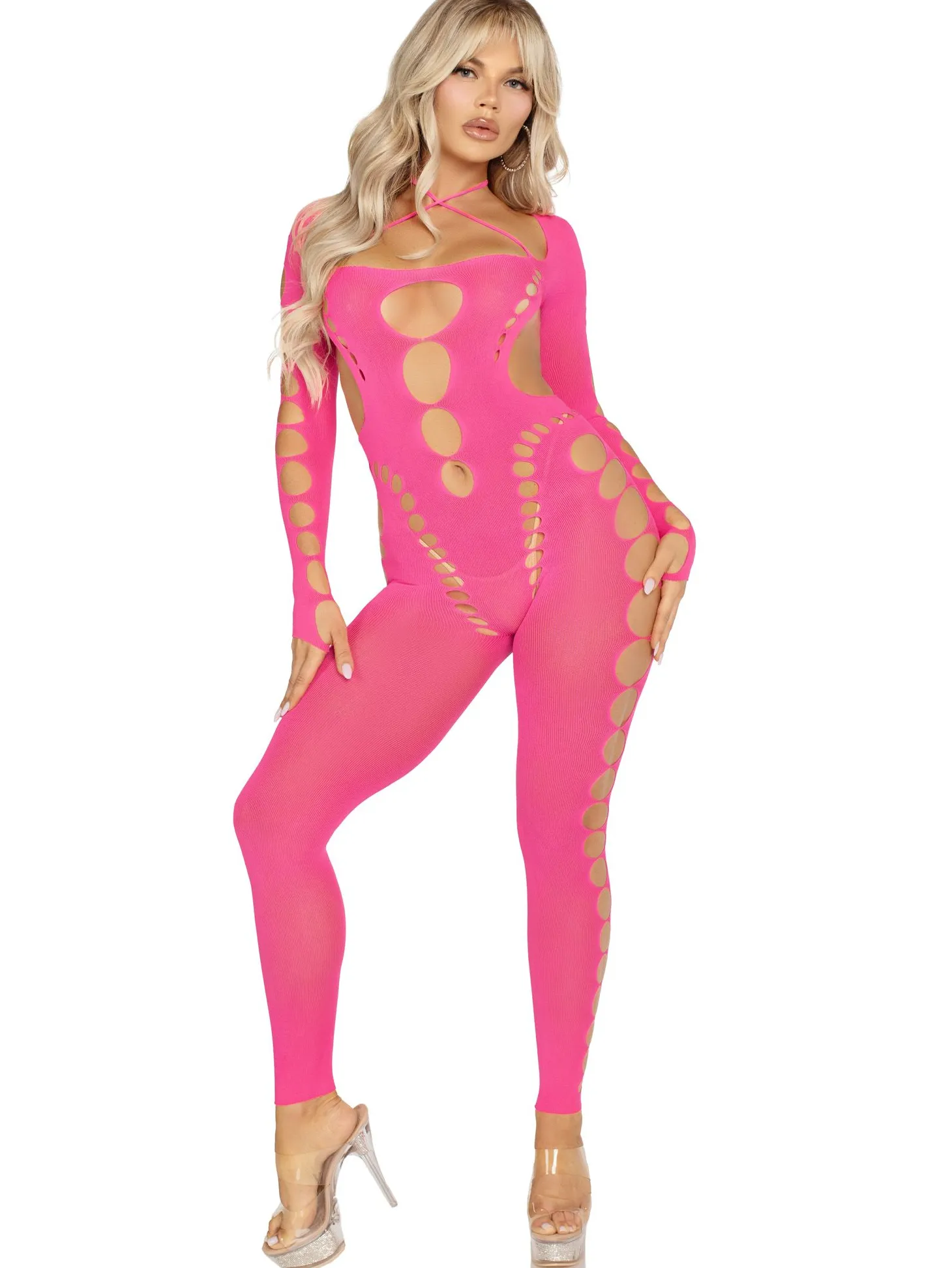 Leg Avenue - Naadloze Bodystocking - Roze