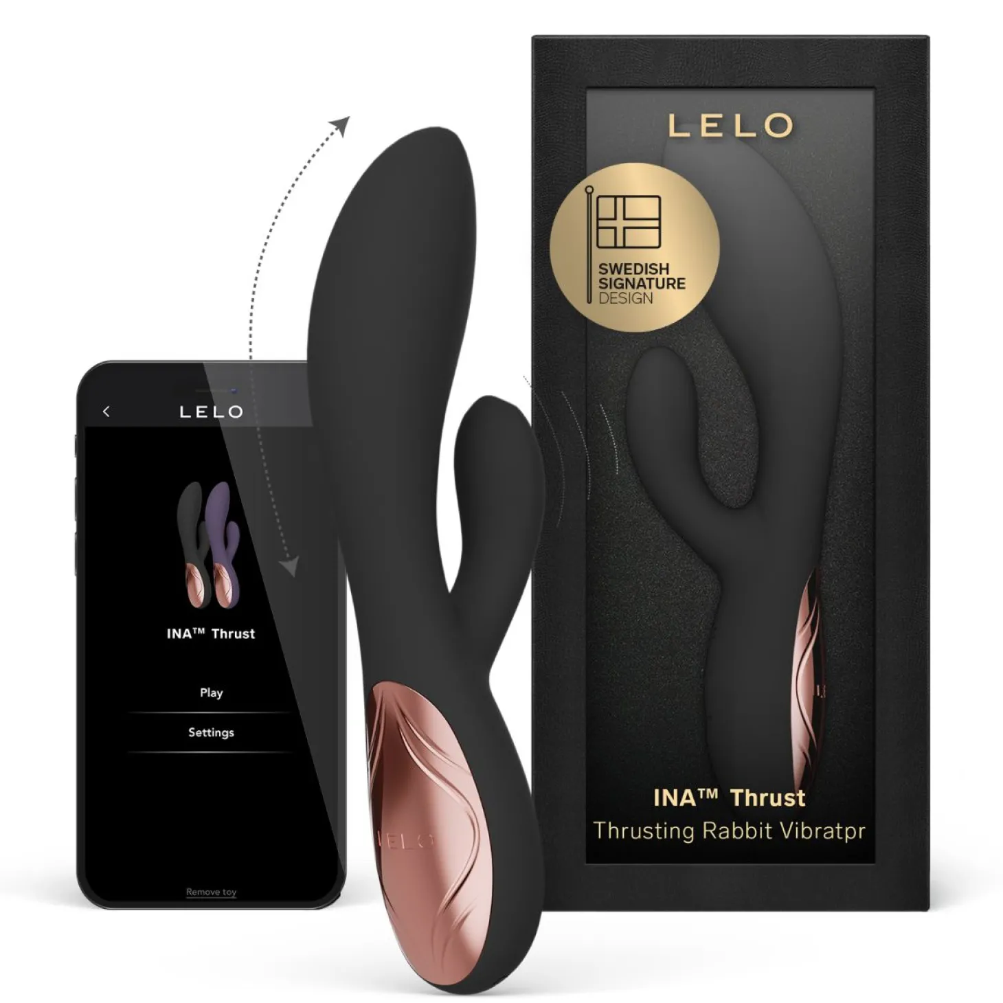LELO - INA Thrust Dual-Action Massager - Black