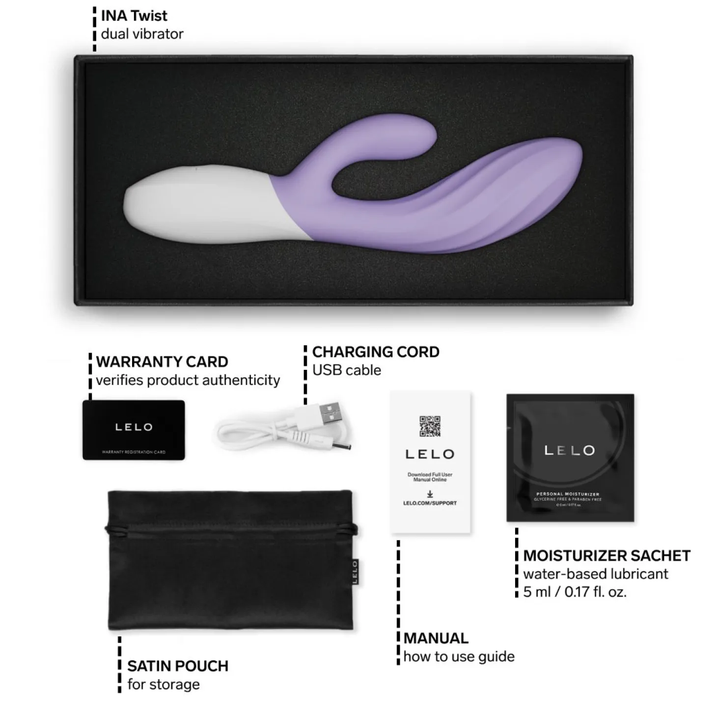 LELO - INA Twist Dual-Action Massager - Lavender