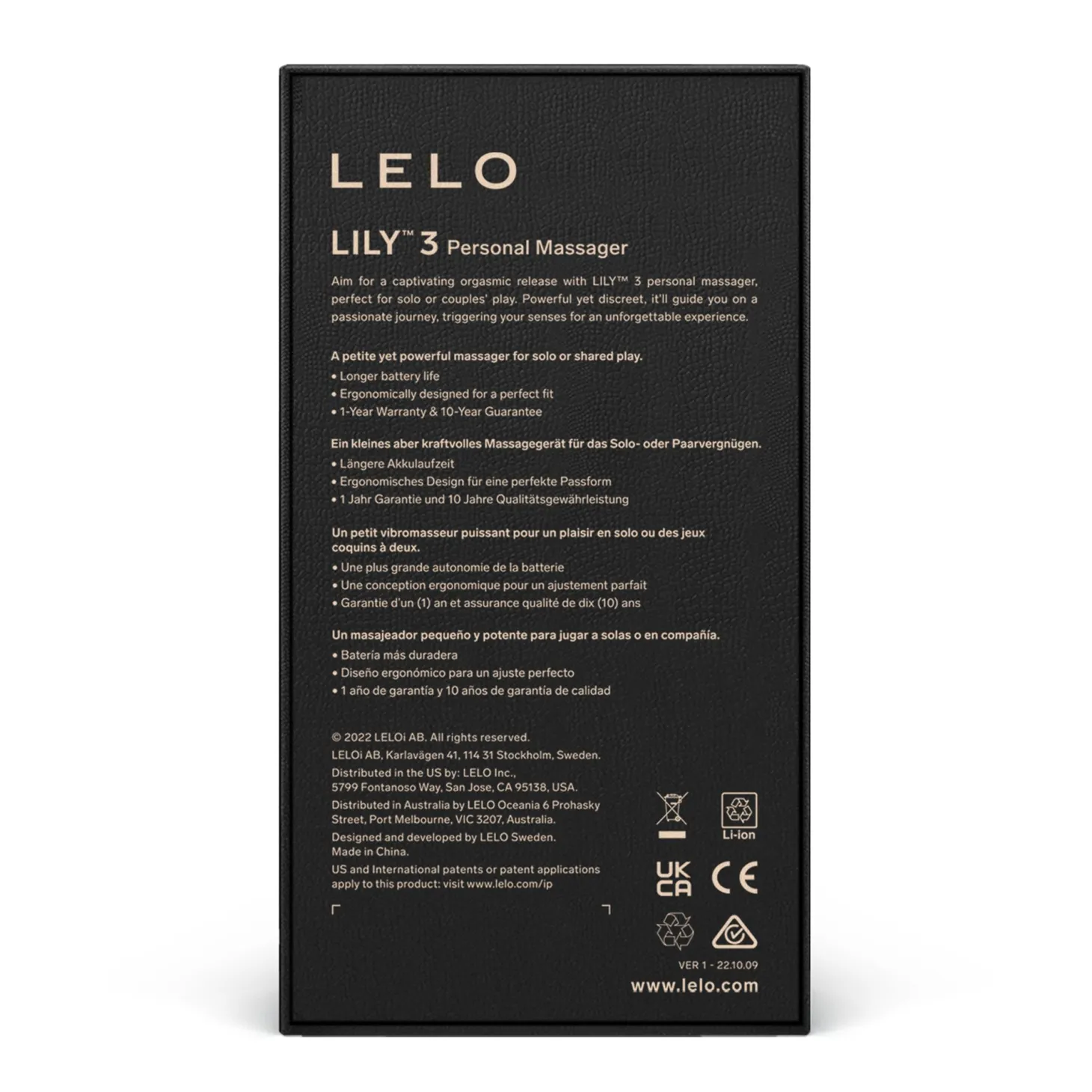 LELO- Lily 3 Personal Massager - Sweet Lavendel