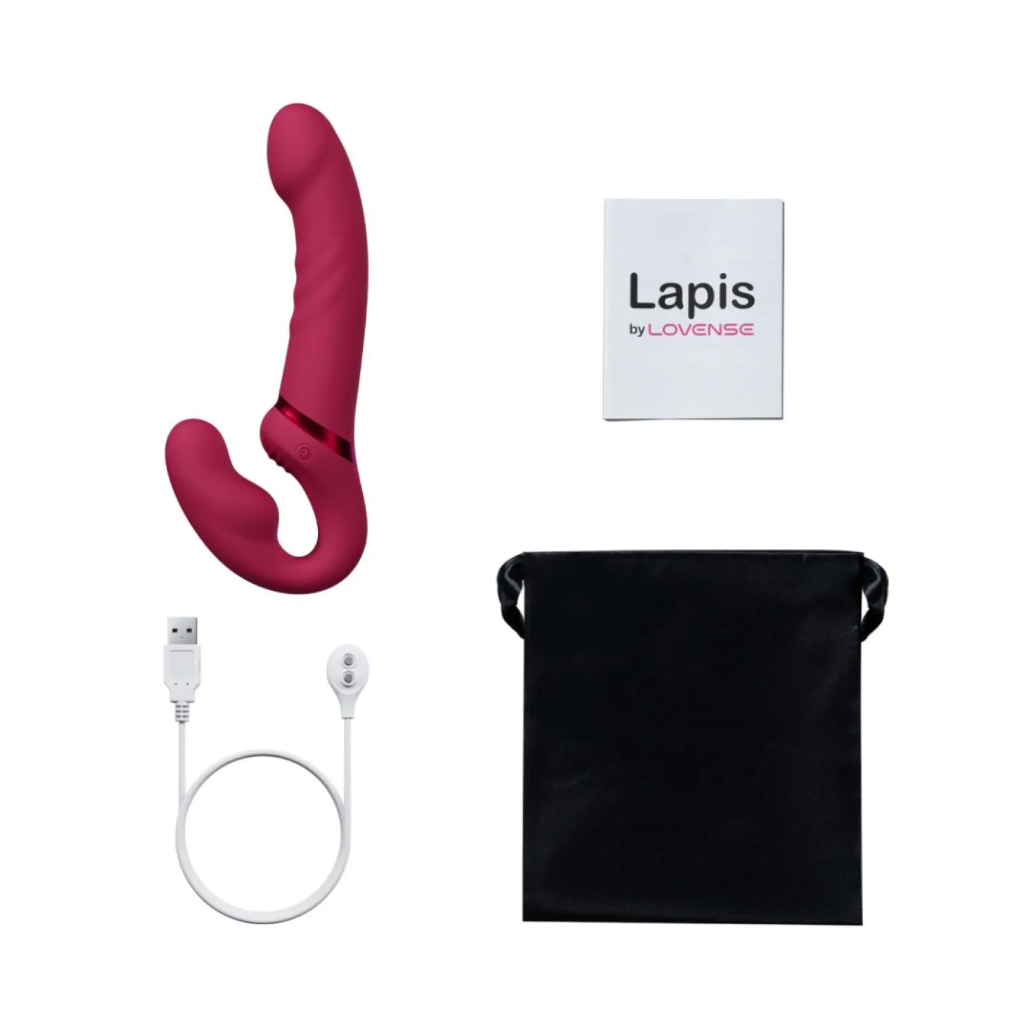 Lovense - Lapis Strapless Strap-on Vibrator - Roze