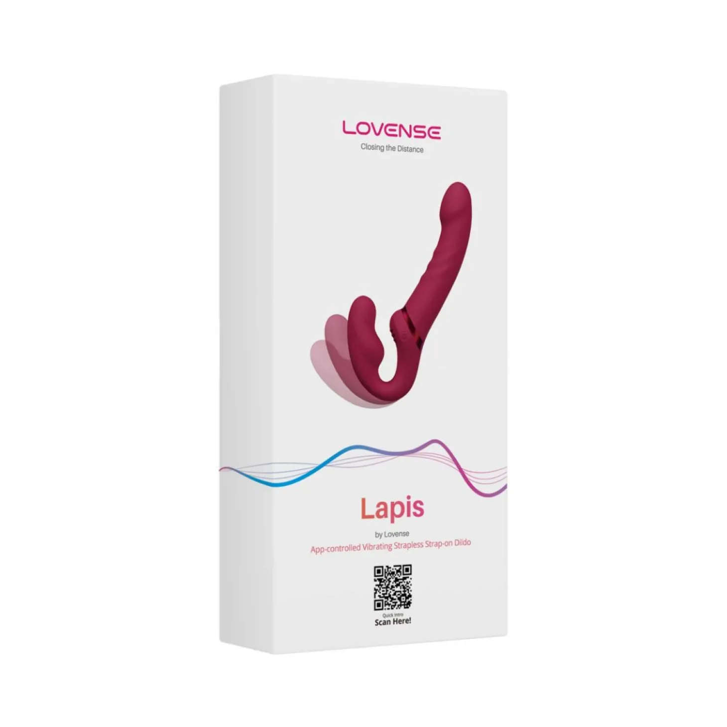 Lovense - Lapis Strapless Strap-on Vibrator - Roze