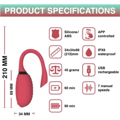 Magic Motion - Fugu Smart Wearable Vibrator - Rood