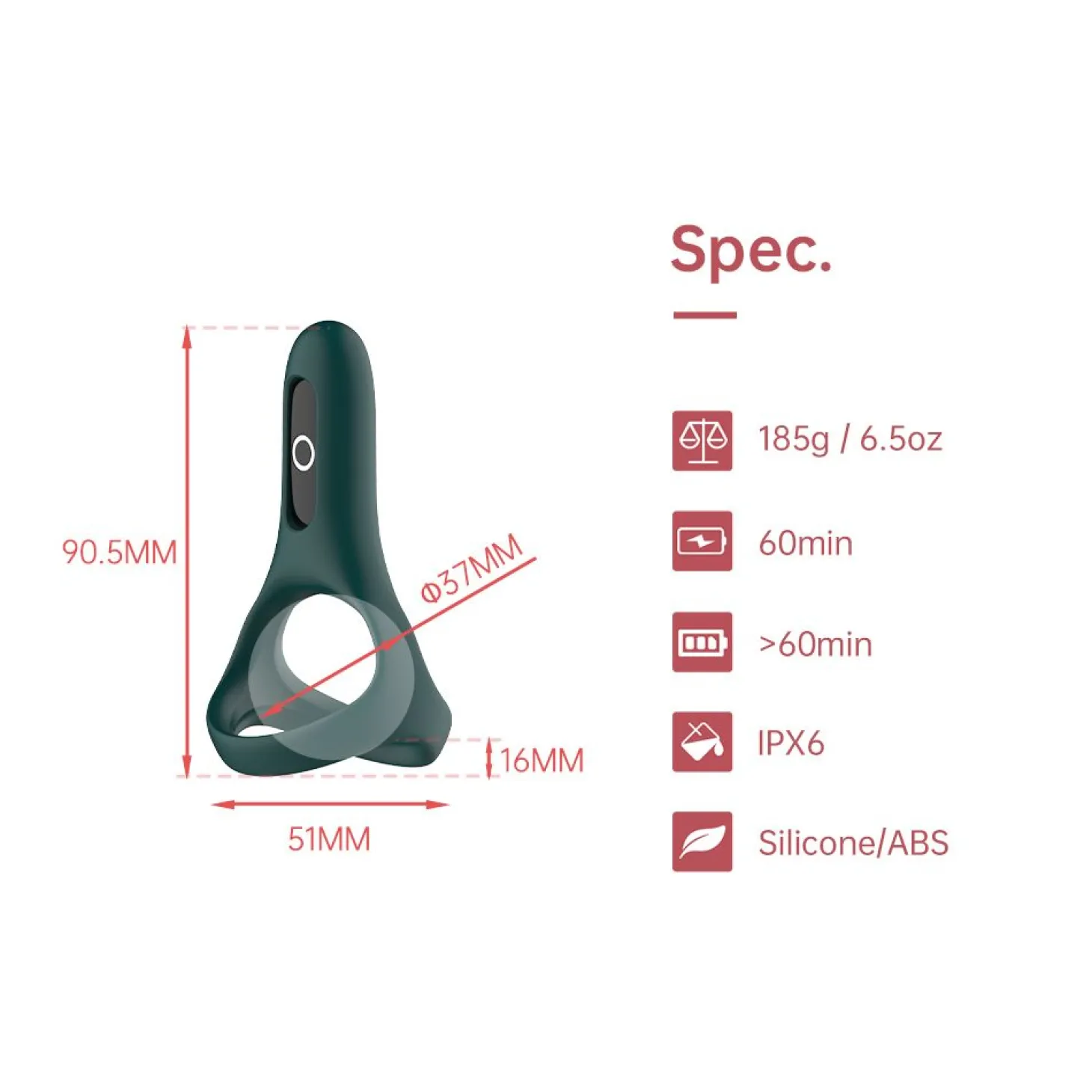 Magic Motion - Rise Smart Vibrerende Cockring - Groen