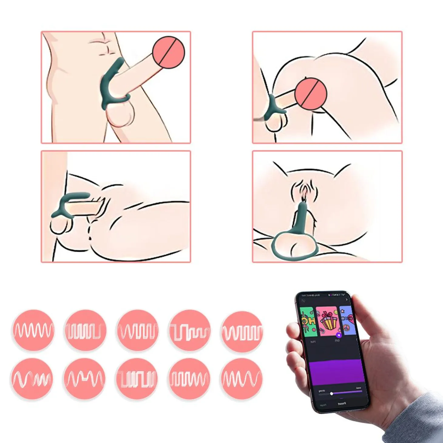Magic Motion - Rise Smart Vibrerende Cockring - Groen