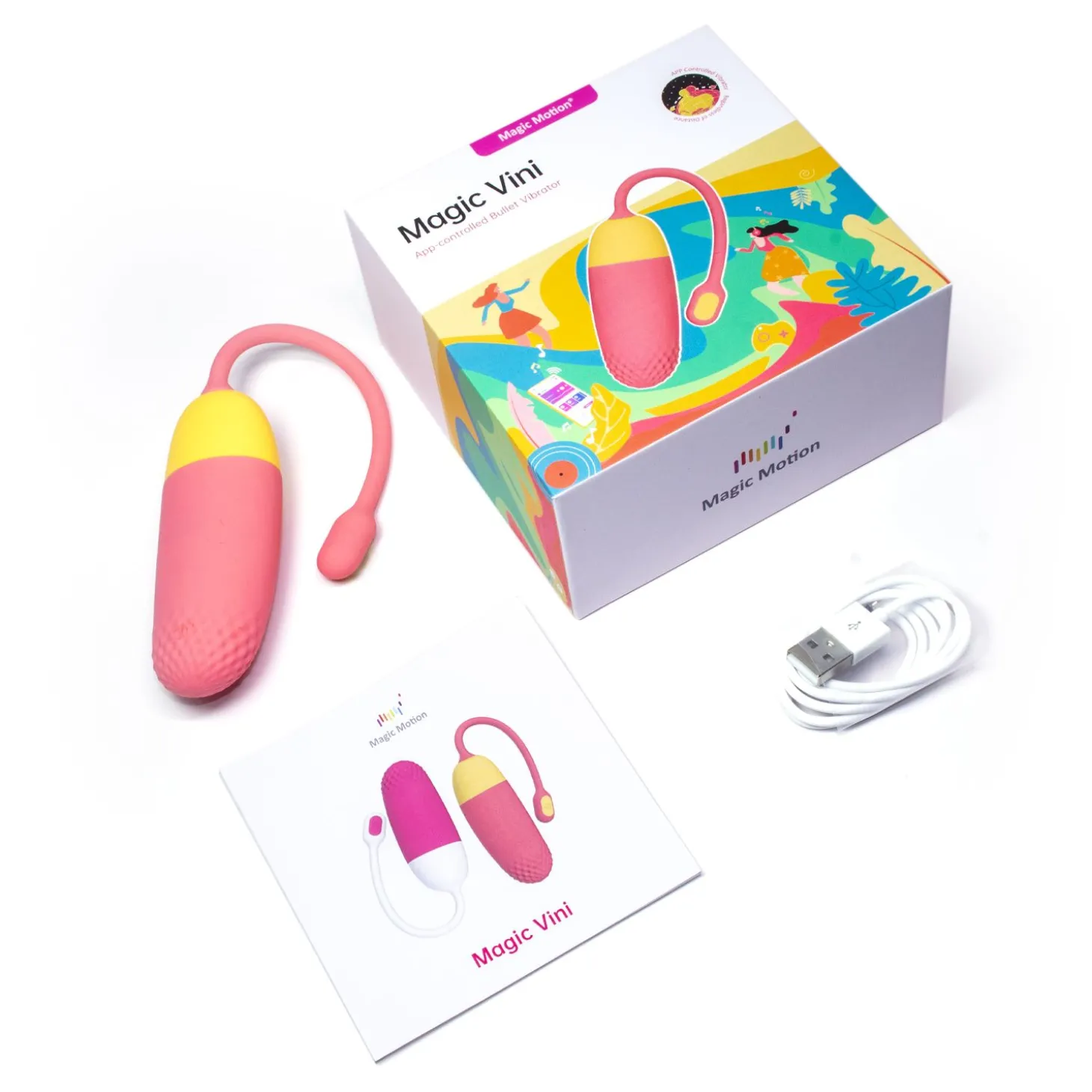 Magic Motion - Vini App Controlled Vibratie Eitje - Koraal/Geel