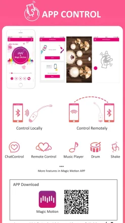 Magic Motion - Vini App Controlled Vibratie Eitje - Roze&Wit