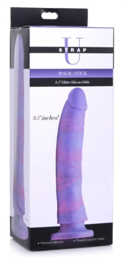 Magic Stick Siliconen Dildo Met Glitters - 24 cm