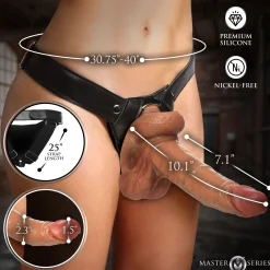 Master Series - Dildo with Harness - 22.9 cm