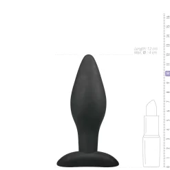 Medium Zwarte Siliconen Buttplug