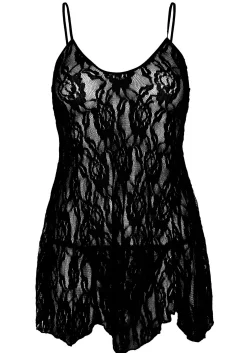 My Dreams Rose Kanten Babydoll - Zwart