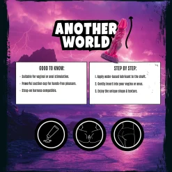 Mythical Mates - Another World Dildo Roze & Paars - 22.4 cm