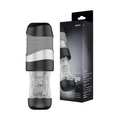 Nexus – Alpha Surge Masturbator met Rotatie & Zuigfunctie – Zwart