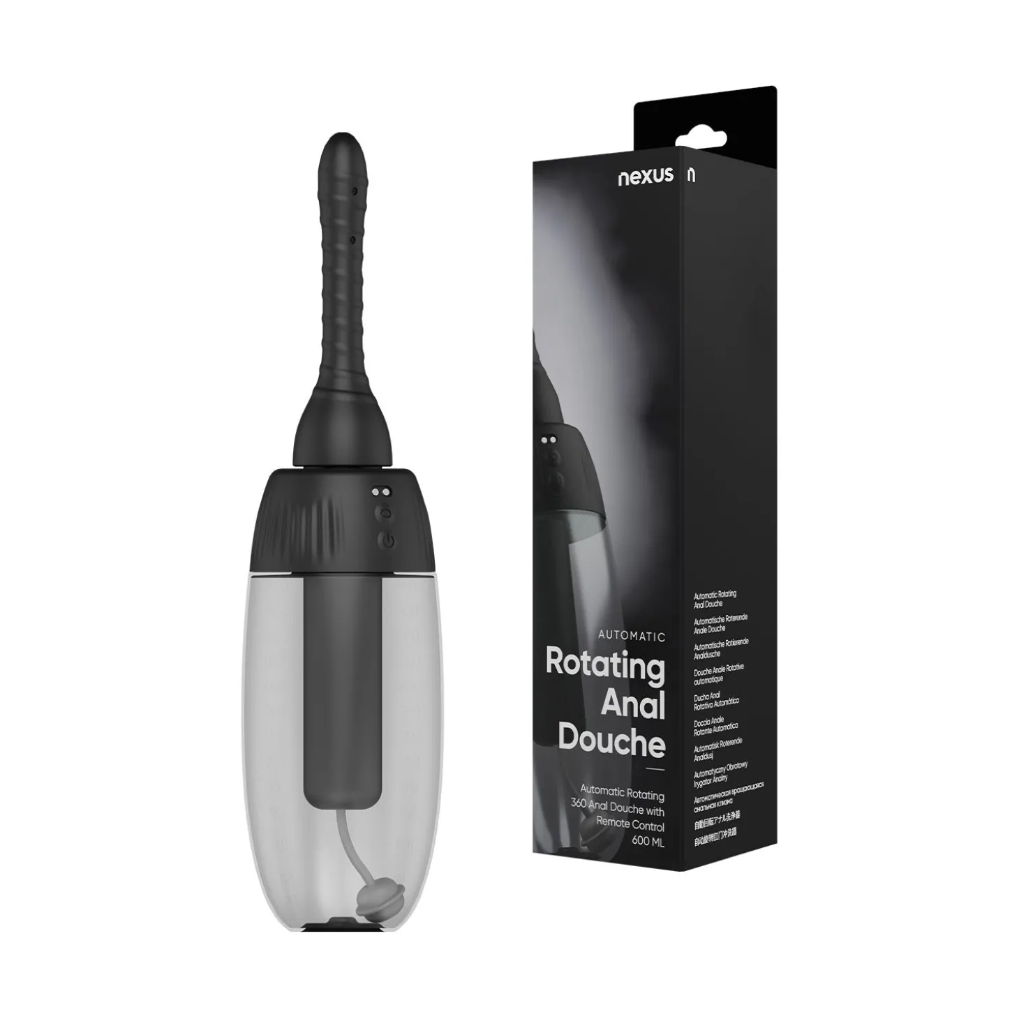 Nexus – Automatic Rotating 360° Anal Douche – Zwart