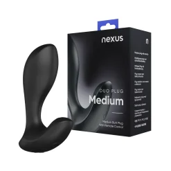 Nexus - Duo Remote Control Beginner Butt Plug Medium - Zwart