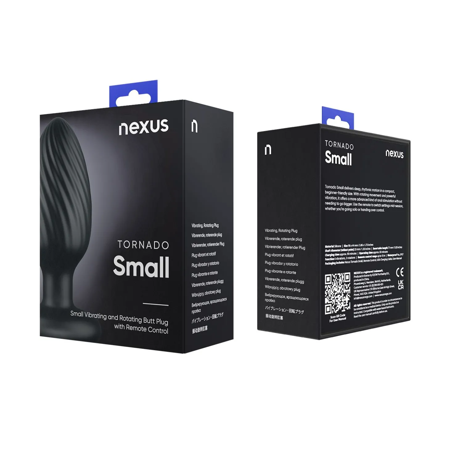 Nexus - Tornado Roterende Butt Plug - Zwart