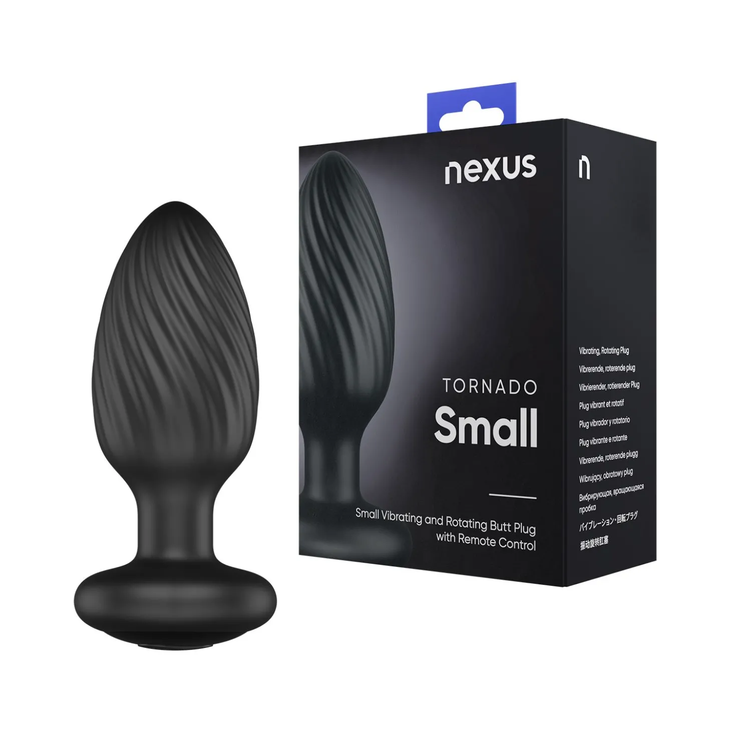 Nexus - Tornado Roterende Butt Plug - Zwart